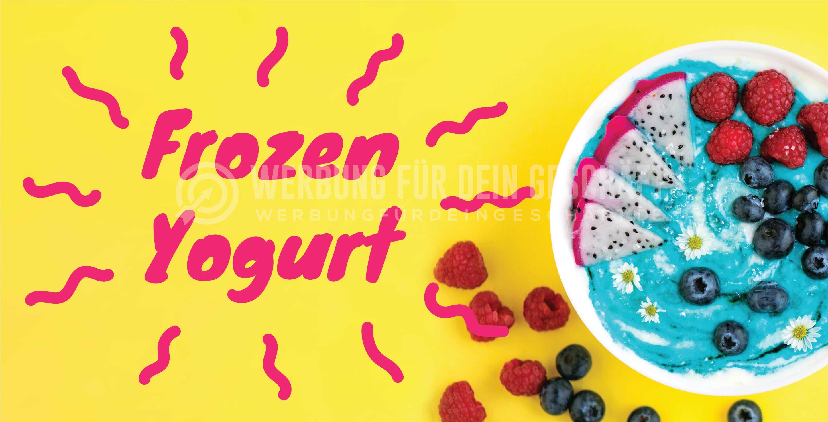 2:1 | Frozen Yogurt Plakat | Werbe-Poster für Frozen Yogurt | 2 zu 1 Format