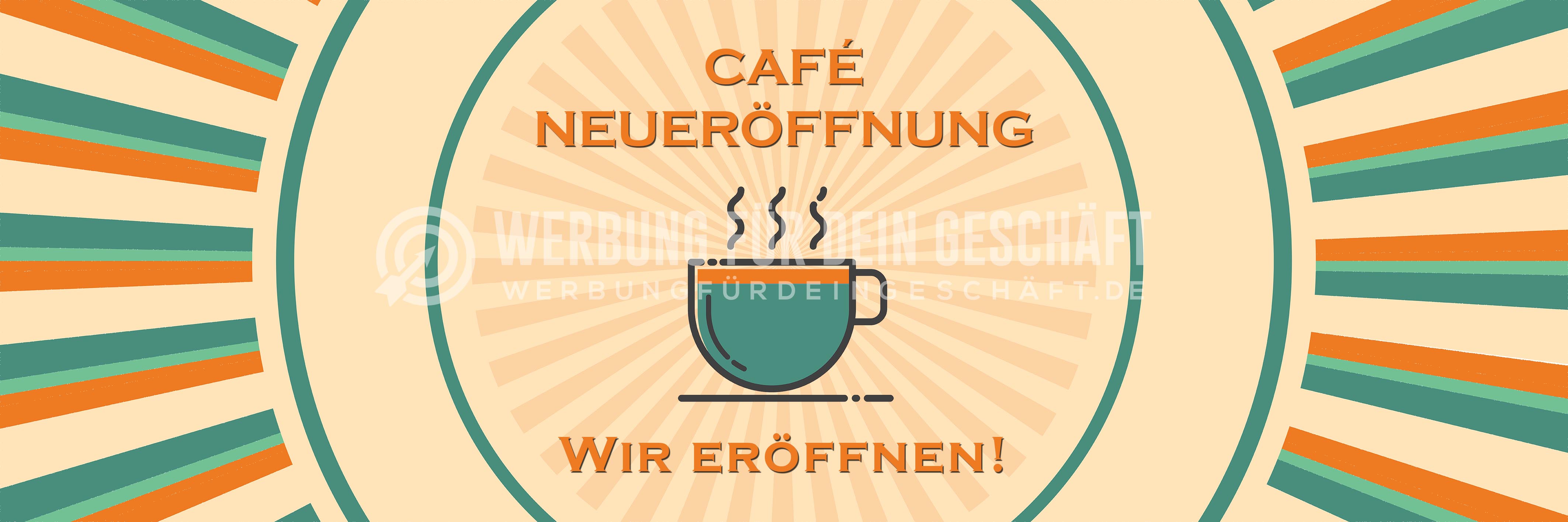 3:1 | Cafe Neueröffnung Poster | Werbetafel für Cafes | 3 zu 1 Format