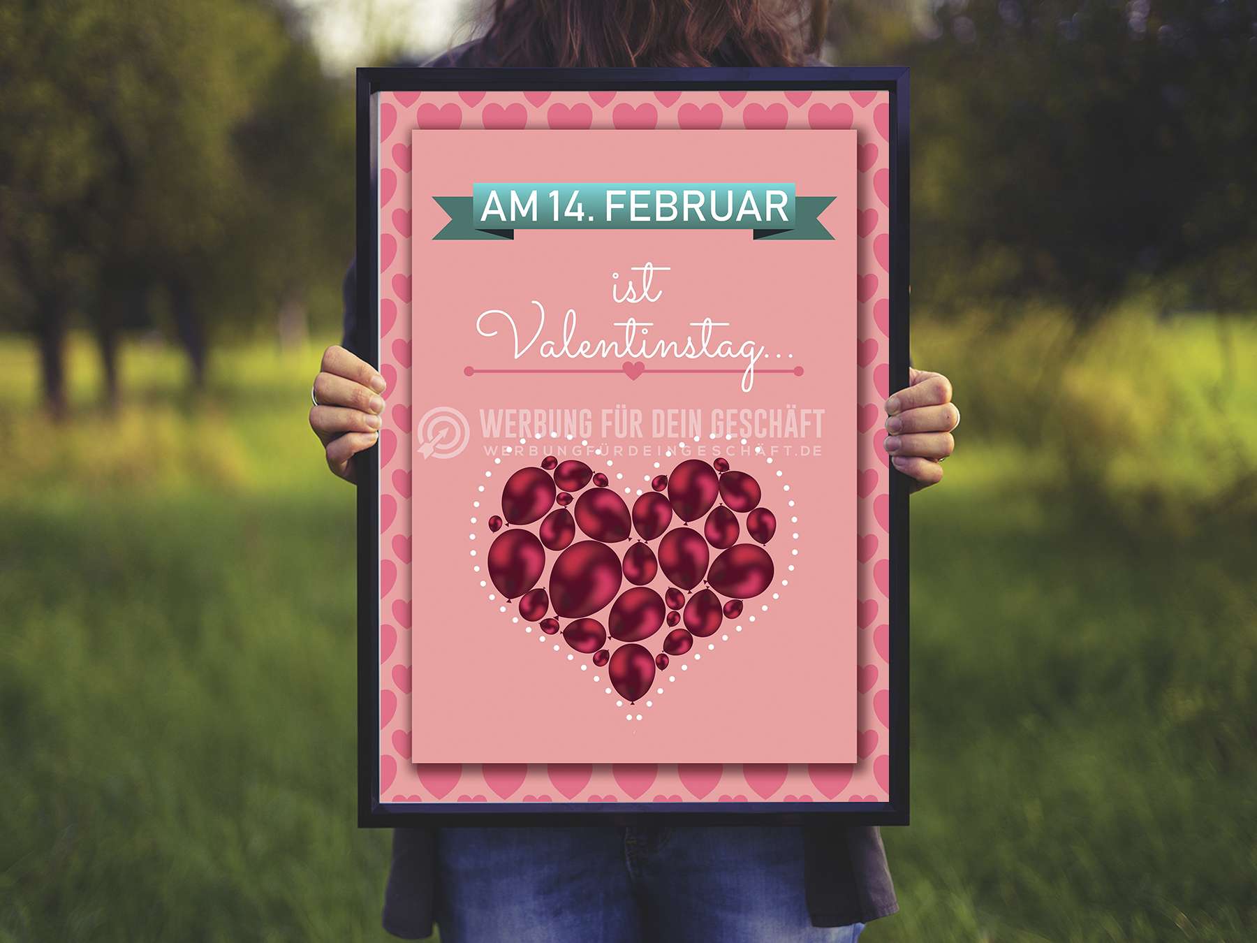 14. Februar Valentinstag Poster | Werbeposter für Valentinstag