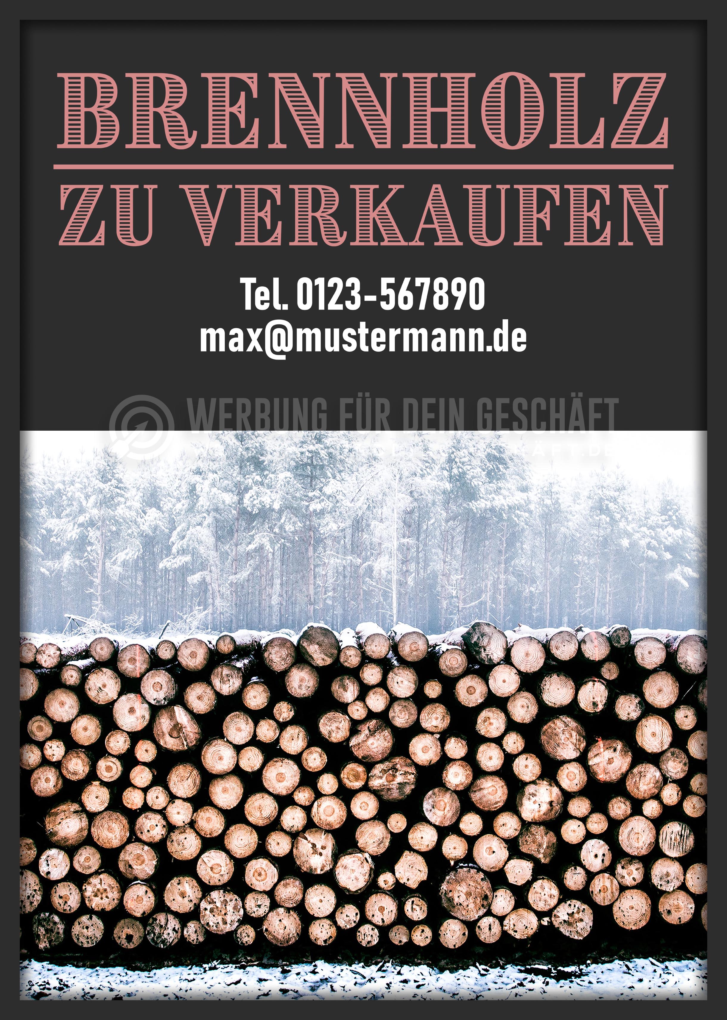 Brennholz zu verkaufen Poster | Plakat online drucken