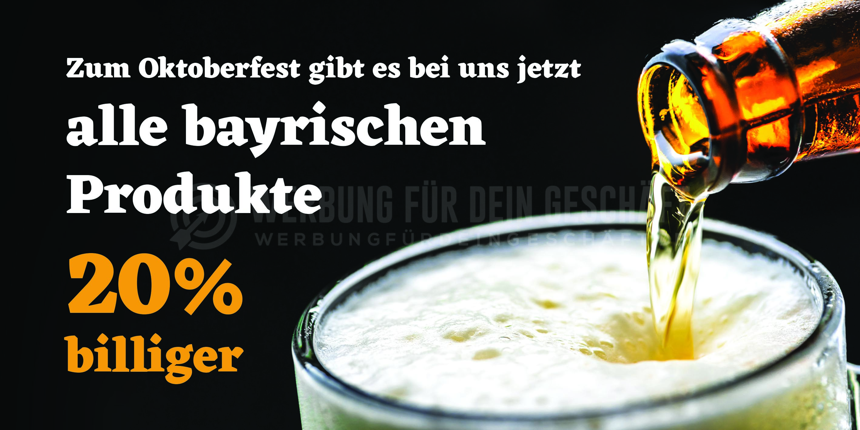 2:1 | Rabatt auf bayrische Produkte Poster | Poster auch in DIN A 1 | 2 zu 1 Format