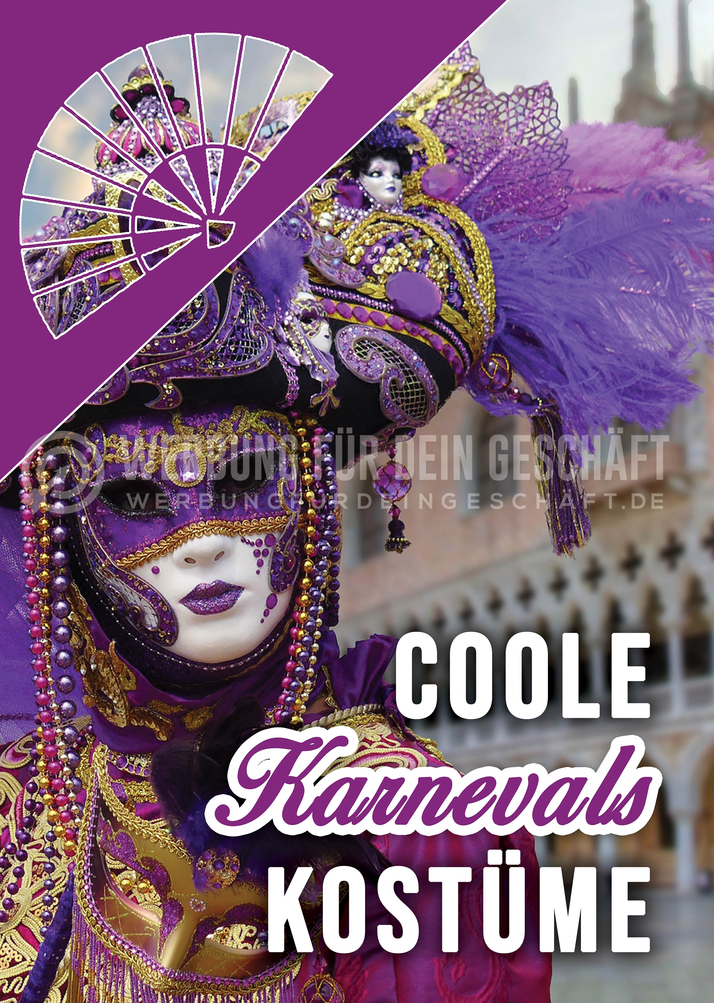 Coole Karnevals Kostüme Poster | Plakat für Werbeaufsteller