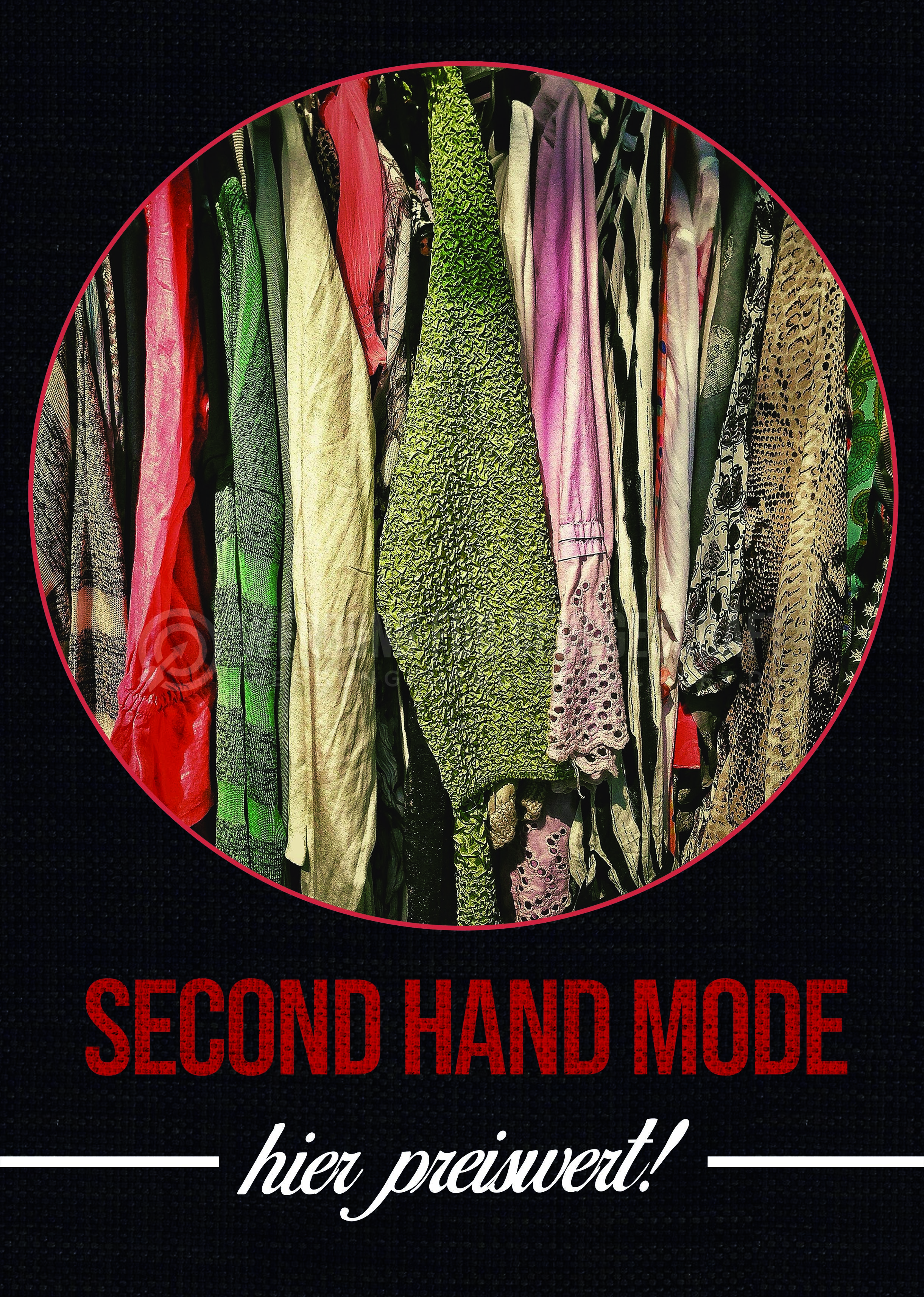 Second Hand Mode preiswert Poster | Werbung erstellen