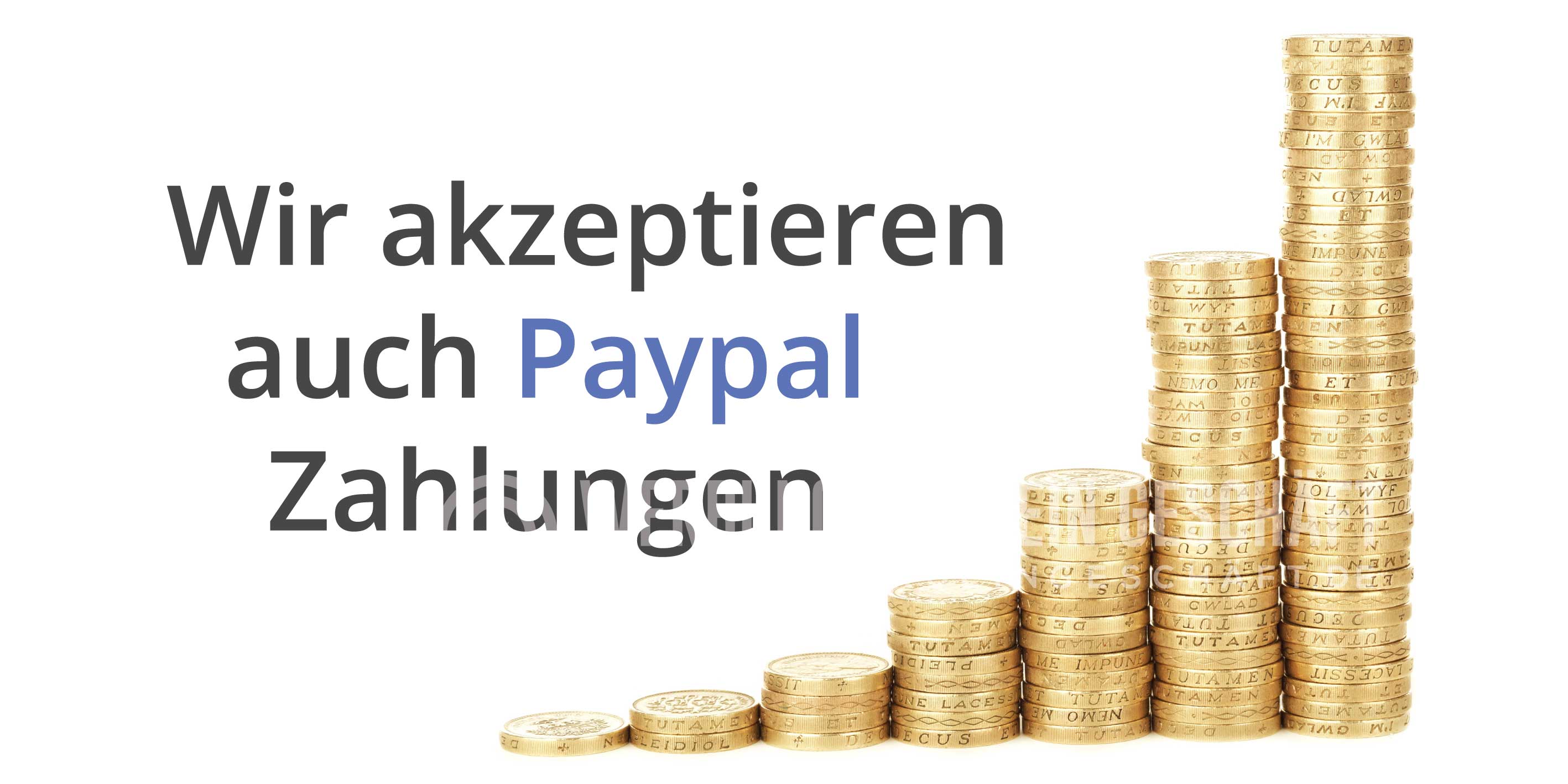 2:1 | Wir akzeptieren auch Paypal Poster | Plakat auch in DIN A 0 | 2 zu 1 Format