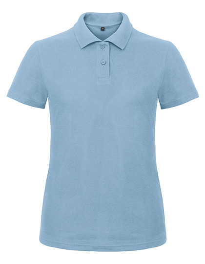 Poloshirt Frauen inkl. einfarbigem Druck | LIGHT BLUE (hellblau)