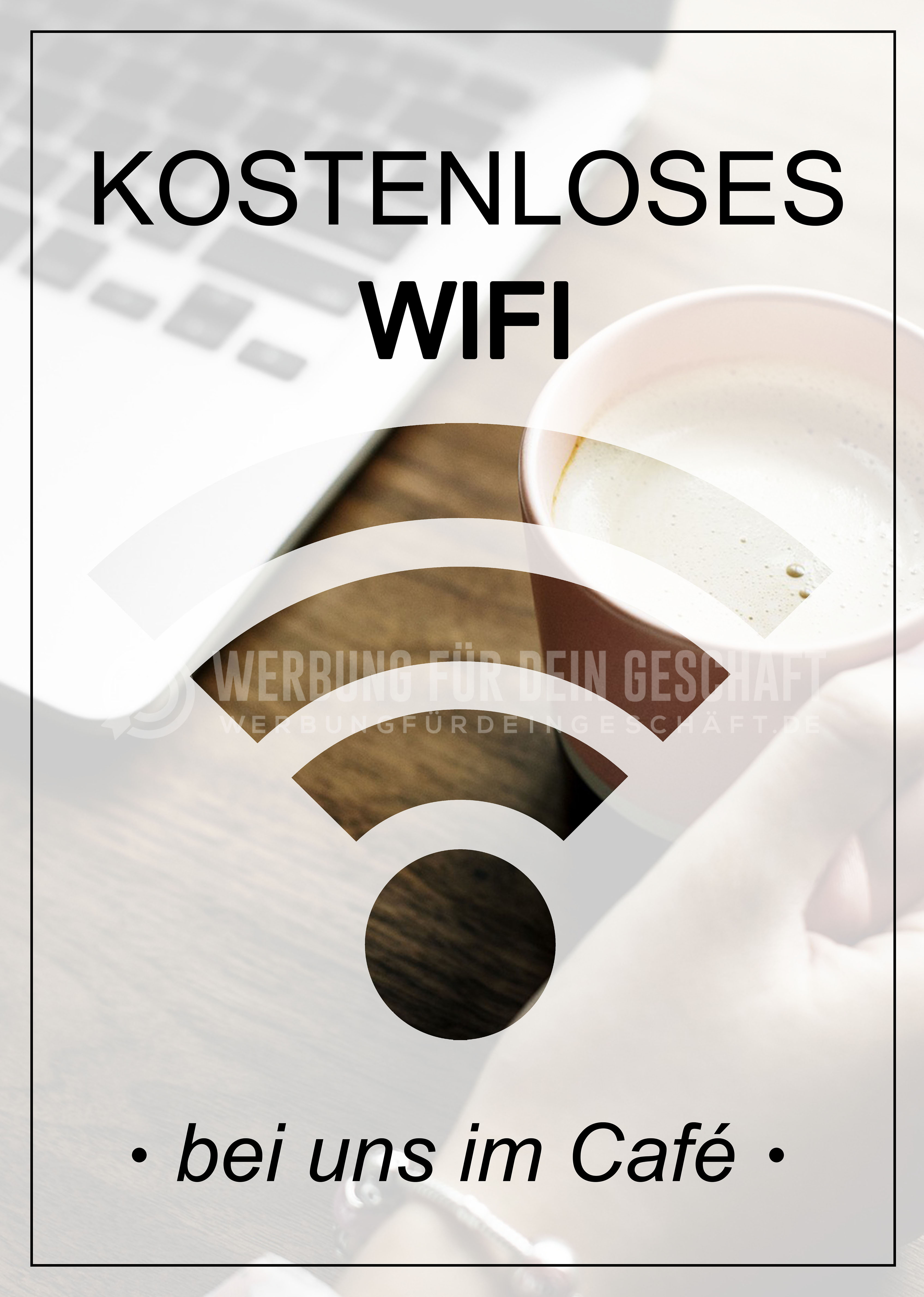 Kostenloses WIFI Plakat | Werbebanner für Cafes