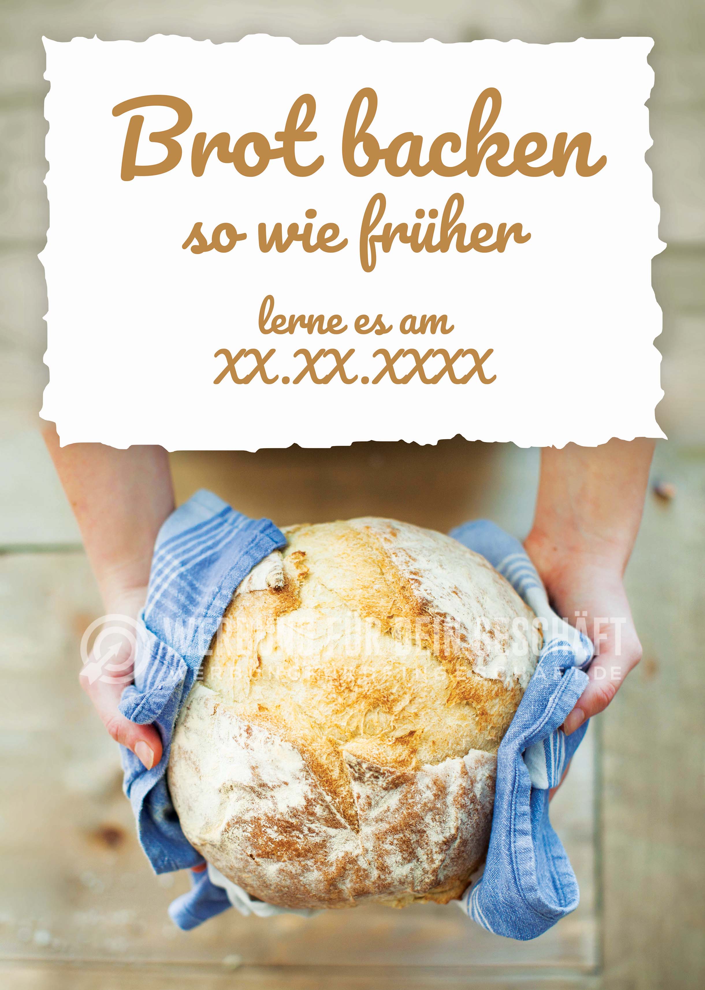 Brot backen Plakat | Werbetafel für Veranstaltungen
