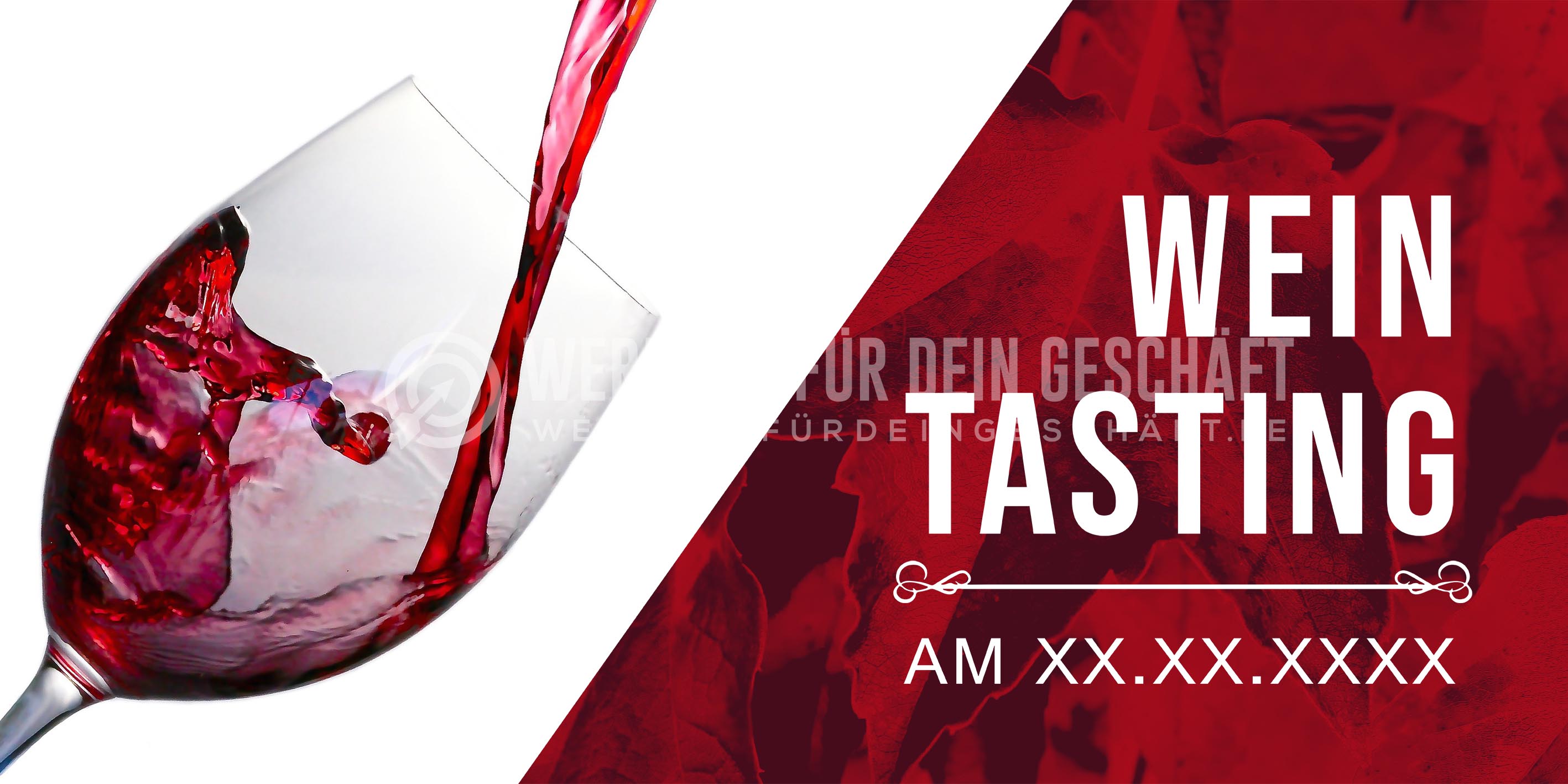 2:1 | Wein Tasting Poster | Werbeposter für Wein | 2 zu 1 Format