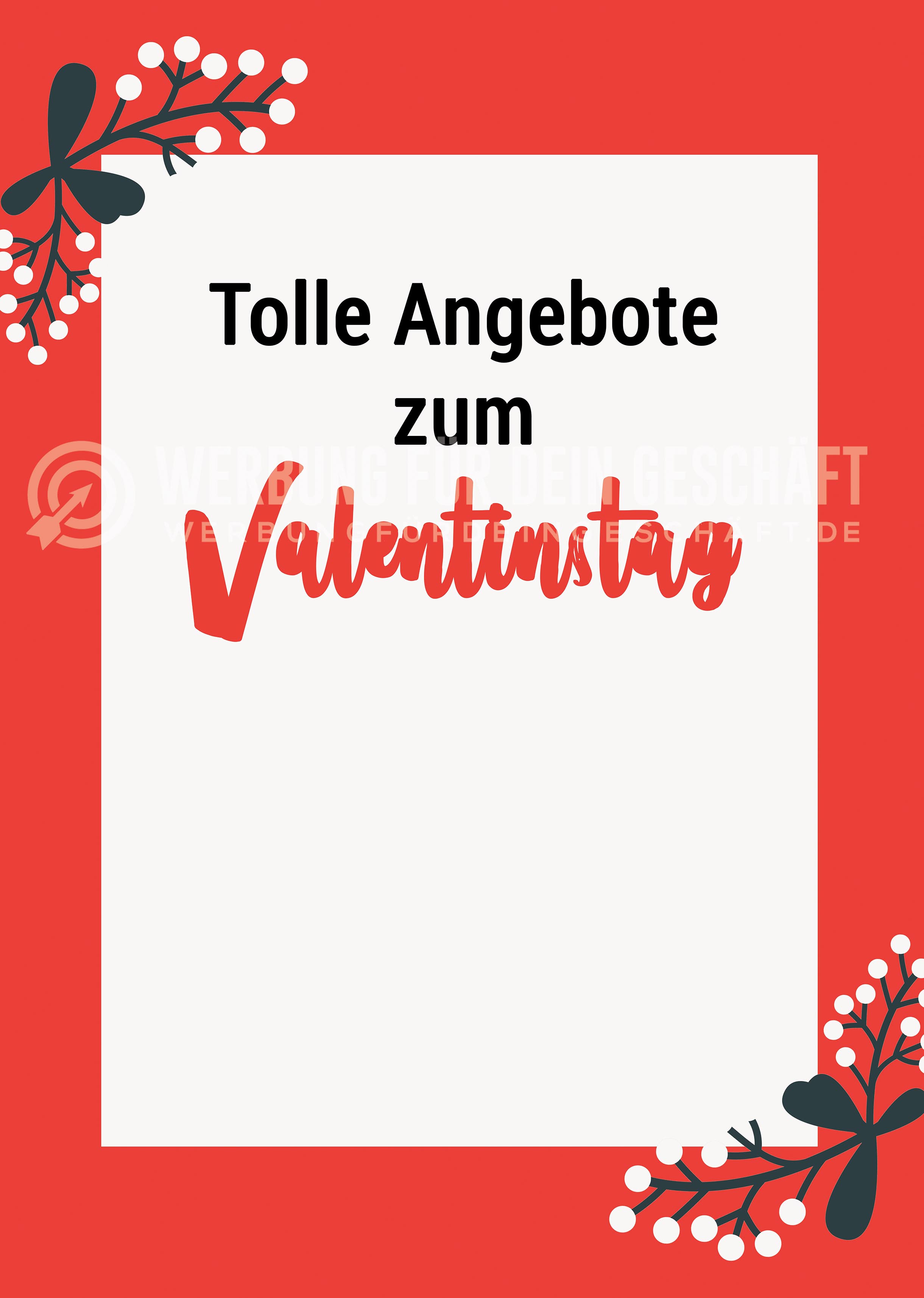 Angebote zum Valentinstag Poster | Werbebanner für Valentinstag