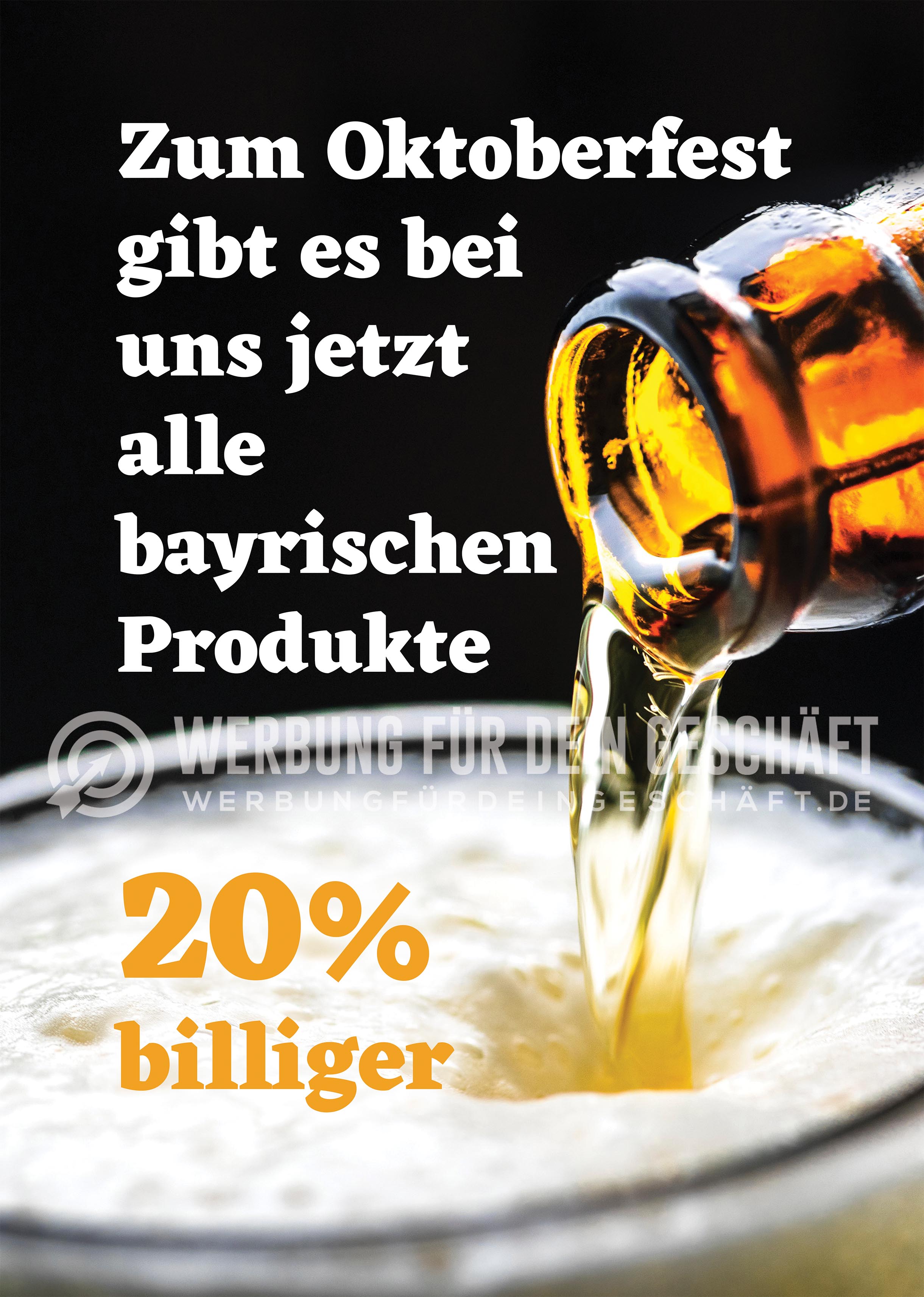 Rabatt auf bayrische Produkte Poster | Poster auch in DIN A 1