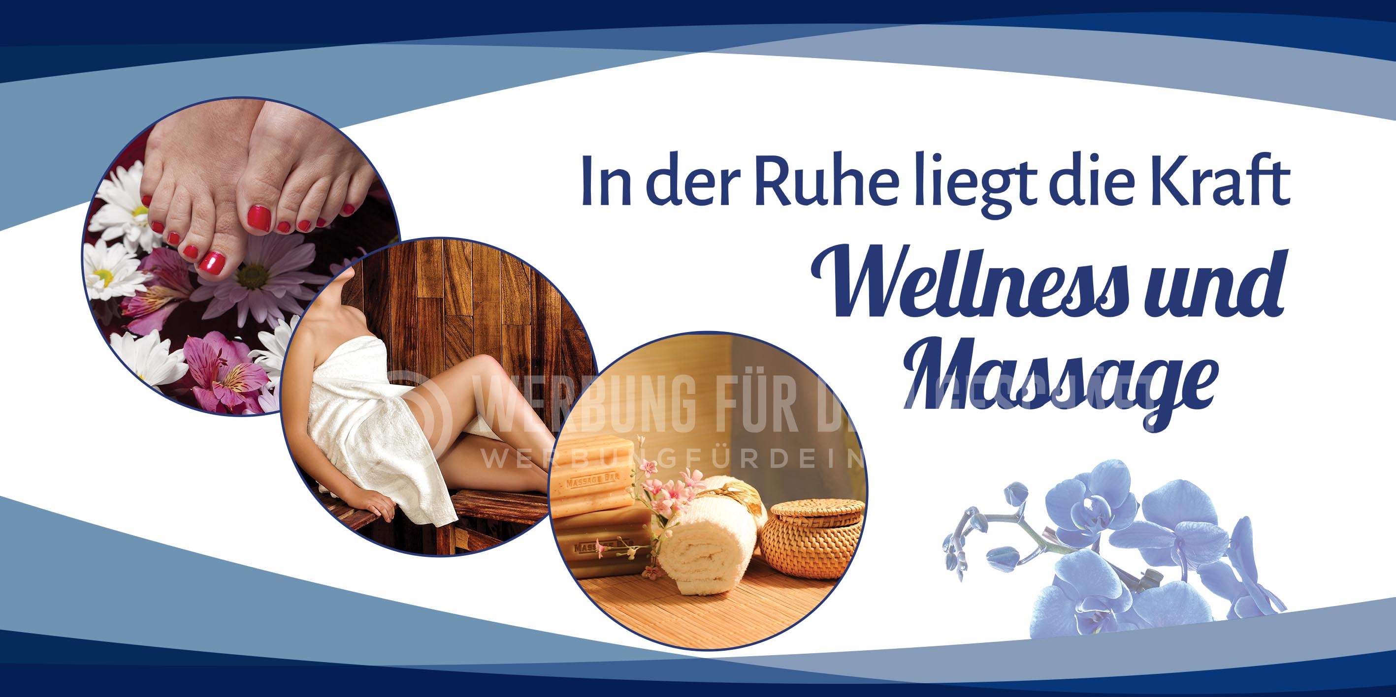 2:1 | Wellness und Massage Plakat | Werbetafel für Massage | 2 zu 1 Format