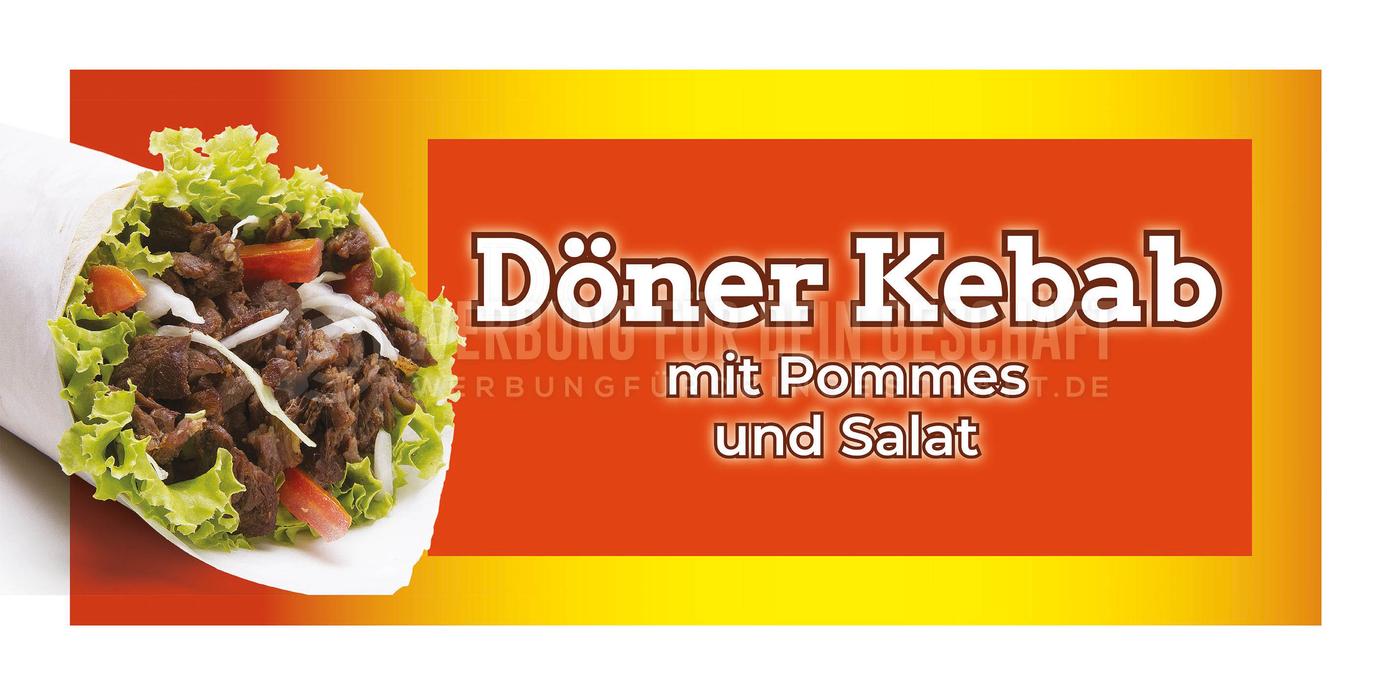 2:1 | Döner Kebab Menü Werbeplakat | Poster | 2 zu 1 Format