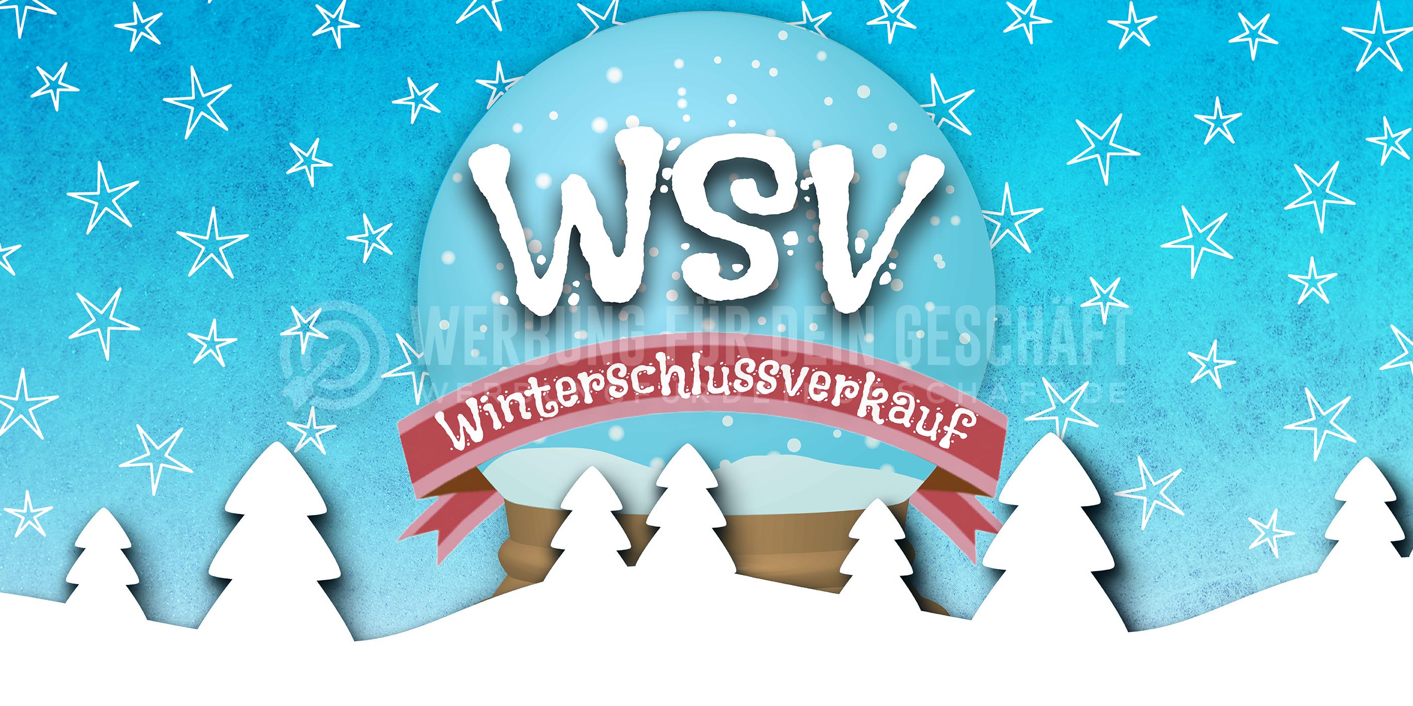 2:1 | WSV Winterschlussverkauf Werbebanner | Plakat erstellen | 2 zu 1 Format
