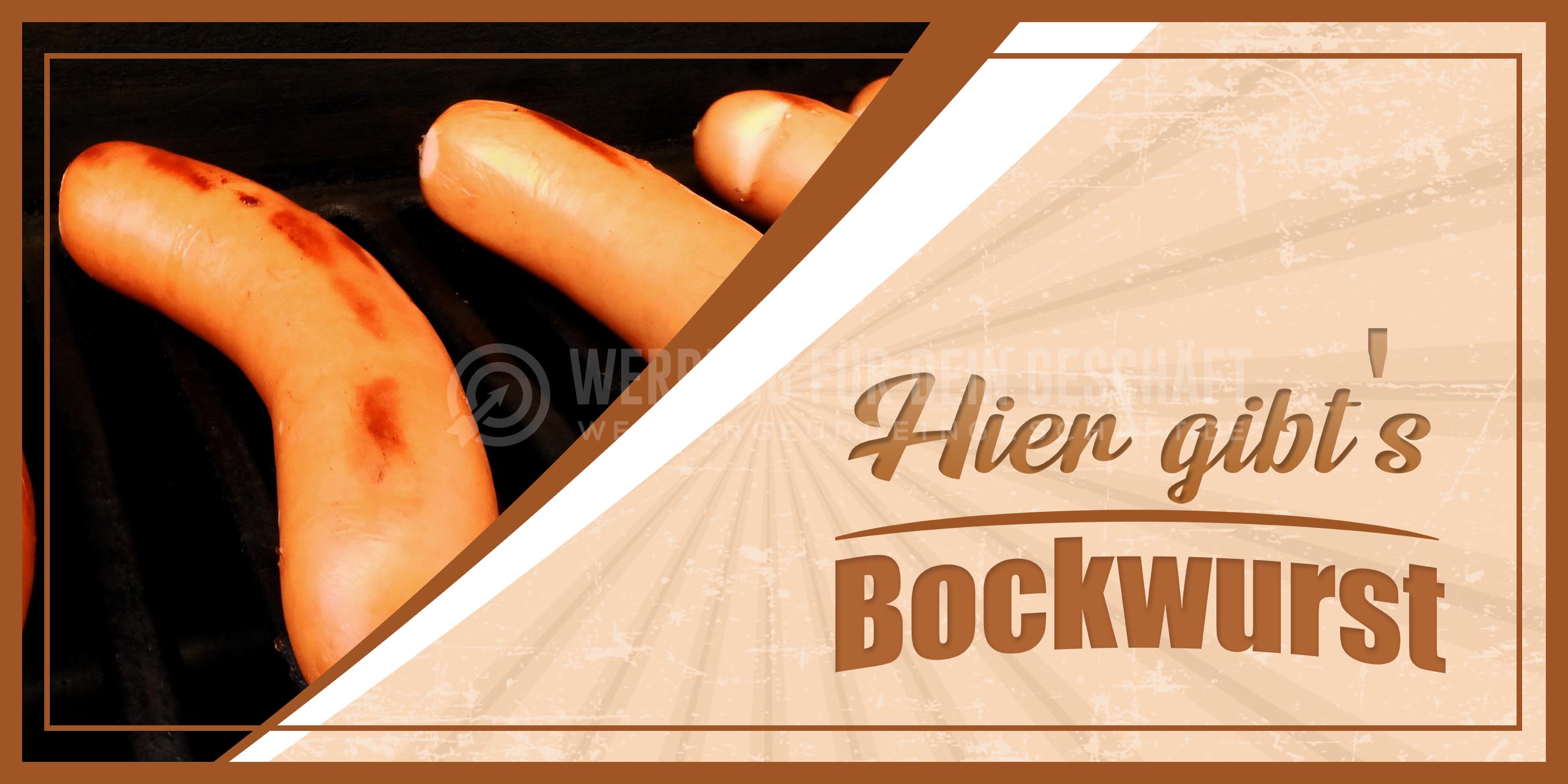 2:1 | Bockwurst Poster | Werbeposter Bockwurst | 2 zu 1 Format